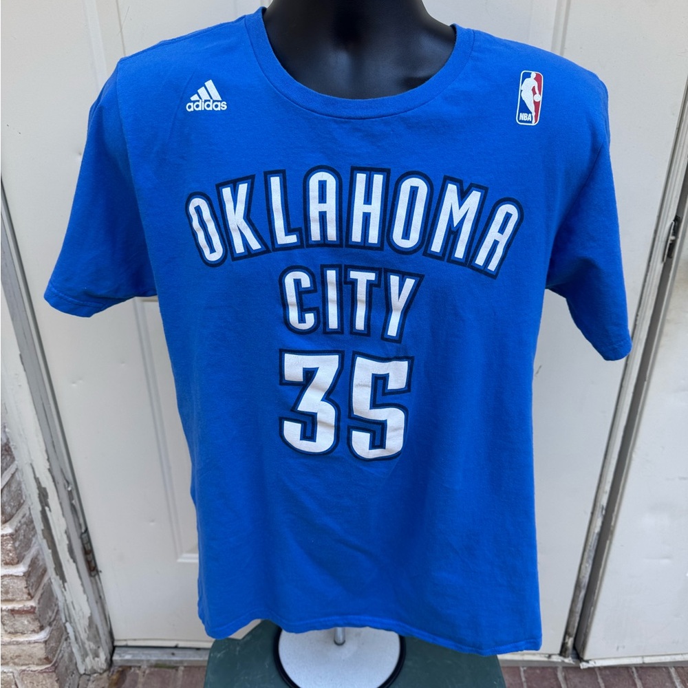 Adidas, Oklahoma City Thunder, Short Sleeve, Blue, Shirt, Size Large